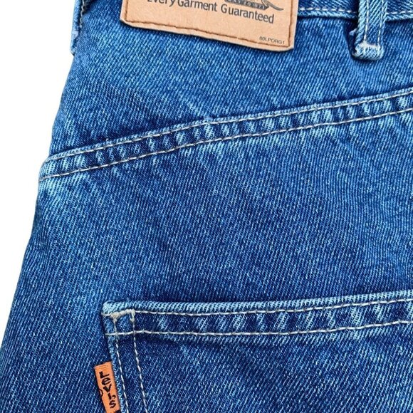 Vintage Orange Tab Levis Jeans Blue - Picture 7 of 14